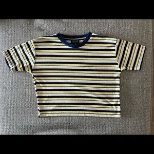 𝅺topshop Women’s Striped Crop Top Size 6